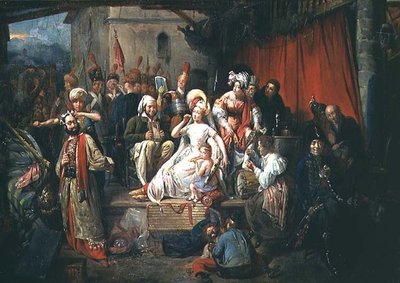 Travelling Players by French School